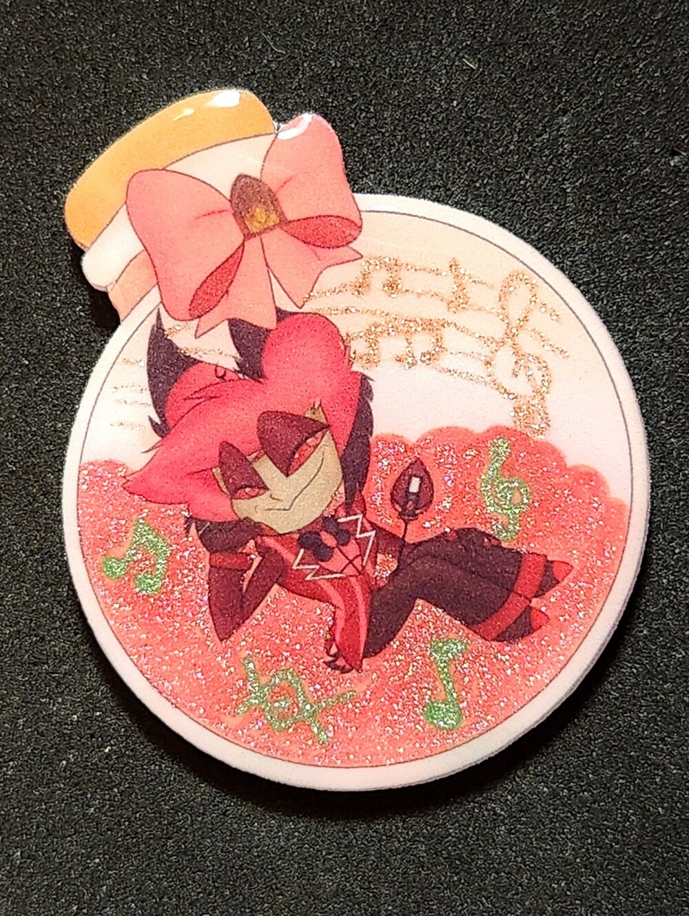 Alastor Glitter Potion Bottle Pin - Hazbin Hotel